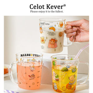Cartoon Measurement Borosilicate Glass High-temperature-resistant Cup