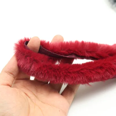 Thủ Công DIY Vải Lông Thỏ Giả Lớn Cho Quần Áo Giày Dép Mũ Khăn Choàng Viền Lông Viền Quần Áo Phụ Kiện Thủ Công