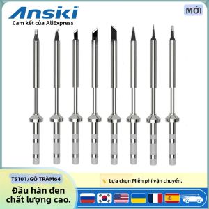 Đầu Hàn TS101 Pinecil V2 Chất Lượng Cao Màu Đen Làm Nóng Nhanh Nhiệt Độ Ổn Định Bền Thay Thế Đầu Hàn Cho TS100