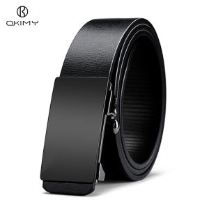 OKIMY Men Belts Real Cowhide Leather Belts Automatic Buckle Belt for Men Original Leather Men’s Waist Belts Nonporous Casual Business Belt Jeans Belt for Men