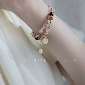 Yuejian Nicoles Inbox ~ Double Layer Natural Stone Beaded Bracelet Girls Exquisite Fancy Crystal Bracelet