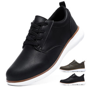 ORNGMALL Men Casual Business Sneakers Wear Resistant Fashion Breathable Ultralight Trendy All Match Comfortable Outdoor Dress Leather Shoes Size 39-48