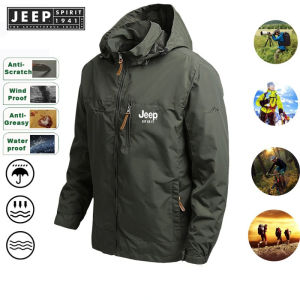 เสื้อแจ็กเก็ตกันลมสำหรับผู้ชายชั้นเดียวกลางแจ้งฤดูใบไม้ผลิและฤดูใบไม้ร่วงแจ็คเกตกันน้ำจี๊ปวิญญาณ1941ชุดว่ายปีนเขา