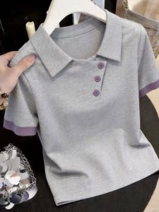 HUAXUNRAN | Elegant Design Slim Fit Womens Polo Shirt T-Shirt