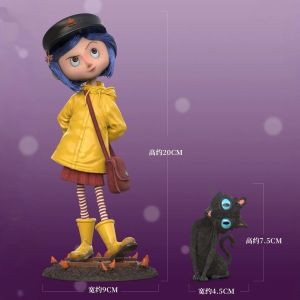 Bandai | 20cm Coraline Figure Coraline & The Secret Door Figures Wybie Action Figurine Pvc Statue Model Doll Decoration Toy Birthday Gift