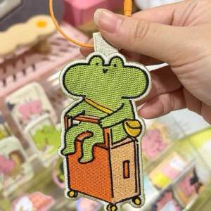 Byjolyn NEW Embroidery Keychain Flight Tags Cute Secure Design for Bags Quirky Accessory Perfect Gift Idea