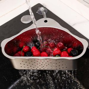 【On Sale】Kitchen Sink Multi-purpose Drain Basket for Cleaning Fruits and Vegetables Stainless Steel Strainer