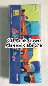 1 Pcs Celana Dalam Anak Cowo Agree Kids C18 Bahan Katun | CD Anak Laki Laki Murah Motif Lucu