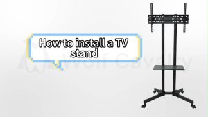 32-65 Inch Universal TV Stand with Single Tray Screen LED LCD Mobile Tv Trolley Stand Angle Adjustable 15 °