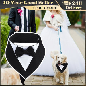 Pet Bow Tie Dog Collar Tuxedo Bandana Adjustable Formal Puppy Triangular Neck Wear for Wedding Birthday Dress-up Cosplay Party Dog Bow Tie Dog Collar Tuxedo Bandana Accessories Formal Puppy Triangleneck Wear for Pet Wedding Birthday Party Dress Up Cosplay