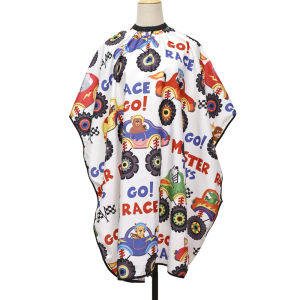 90*75CM Kids Cartoon Haircut Cape Professional Barber Haircut wrap Salon Children Waterproof Cutting Gown Hair Styling Supplies
