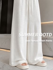 YAYANGREN | Thin Breathable Drape Trousers Small Size Flax