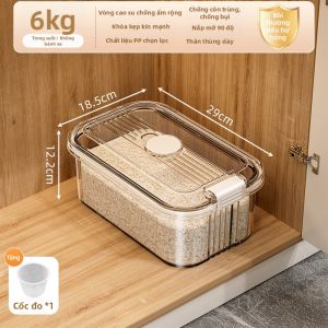 MEIZHUFU | Hộp Bảo Quản Gạo Chống Côn Trùng và Đẩm Ẩm