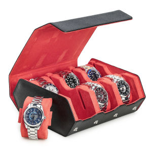 Genuine Leather Watch Box Display Case for 6/8 Watches Storage Watch Organizer Holder Men Watches Roll Pouch Exquisite Jewelry Box