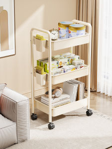 evesigar | Layered Bathroom Storage Shelf With Wheels
