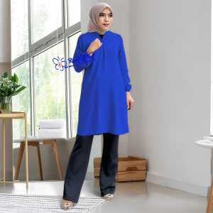 Tunik Atasan Polos Wanita Dewasa dan Remaja Lengan Panjang Pakaian Muslimah Busui Terbaru Terlaris