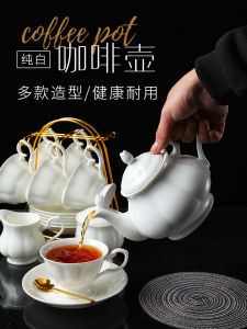 Ceramic Coffee Pot Teapot Milk Pot Bone China Teapot Water Pitcher Restaurant Hotel Teapot Scented Teapot Large Size Capacity