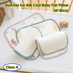 หมอนป้องกันน้ำนมเด็กหญิงเด็กชายผ้าไอซ์ซิลค์สำหรับทารกแรกเกิดหมอนแบน