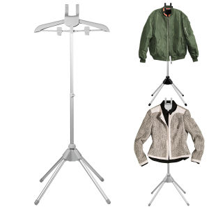 Steamer Stand Telescopic Garment Steamer Rack Height Adjustable Foldable Portable Standing Garment Hanger for Steaming Clothes