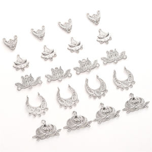 Silver Alloy New Chinese Style Accessories Charm Pendants For Handmade Bracelet Necklace Earring Keychain DIY Craft Jewelry Making Accessories