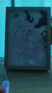 GM Anime and Game Acrylic Artistic Lamp Photographs - USB Three Color Light Changing