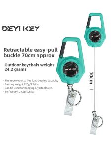 DEYIKEY | Stretchable Elastic Keychain with Easy Pull Loop Anti-Loss Long Line High Elasticity