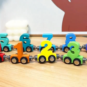 LD-M393 Mainan Puzzle Kereta Magnet / Mainan Mobil Mobilan Kereta Api Train Edukasi Wooden Toys