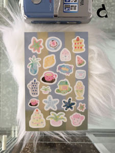 Colorful Hand-Drawn Stickers Pastel Bread Shop Accessories Scrapbooking Patches Trust My Vibe Duye Drawing Supplies