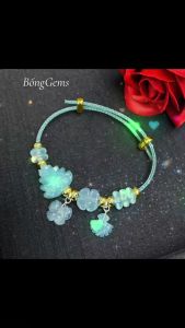 vòng tay nữ hồ ly chúa ngọc lam ngọc tự nhiên mix dồng điếu lam ngọccharm bướm hồ điệp lam ngọc và quạt lam ngọc vip vòng tay đá phong thủy trang sức thiết kế đủ hóa đơn thẻ bảo hành