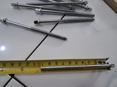 baut bass drum 10 cm tension rod m6 / 6 mili bas drumband marching