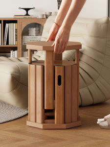 Xiyin Minimalist Modern Rubber Wood Diamond Shaped Stool Round Table and Chairs Stackable Space Saving for Home Office Use