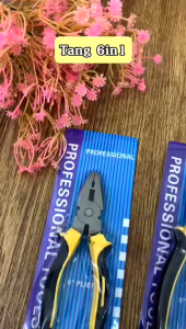 Tang Potong Kombinasi Lancip 6in1 / Peralatan Perkakas Tangan Multifungsi / Alat Bantu Pemotong Pembuka Kulit Kabel Fiber Kawat / Wire Cutting Pliers Anti Karat Serbaguna - GP Mall