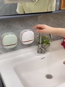 Soap box punch-free soap box wall-mounted household high-end drain storage bathroom toilet soap rack