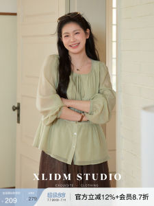 Breatheable Lace X Shaped Slimming Womens Summer Tencel Shirt