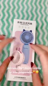 Kipas Angin Mini Portable Karakter Rabbit Lucu Mini Fan Usb Rechargeable Kipas Genggam Usb Charge Murah Import AVVET