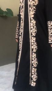 COUPLE ABAYA TURKEY IBU DAN ANAK BAHAN JETBLACK SAUDI DUBAI 212 GAMIS ARAB HITAM