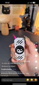 Bật lửa hộp quẹt con quay hình bát quái loại siêu đẹp