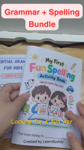 LearnBuddy Build Strong English Foundation Bundle Set Grammar + Spelling Bundle Printed Activity Booklet Ages 3-7