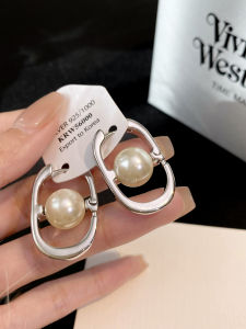 Luxurious Pearl Pig Nose Earrings for Women Elegant Lady Stylish Korean Fashion Jewelry Fresh out New 2025 Pair Copper Alloy