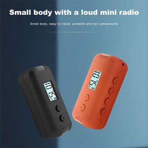 Mini Radio Broadcast Radio Portable FM Receiver 50-108MHz with LCD Display Outdoor Sports Handheld Radio