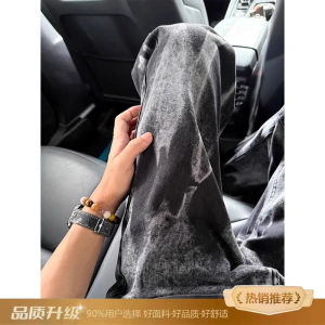 กางเกงยีนส์ทรงตรงผู้ชาย ทรงหลวม สไตล์อเมริกัน กางเกงขายาวทรงเอวกลาง ผ้าเดนิม ทรงตรง ทรงสลิมฟิต สำหรับฤดูใบไม้ร่วง