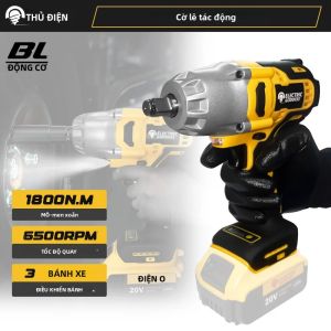 Cờ Lê Tác Động Không Dây Điện Không Chổi Than Mô-men Xoắn Cao 1800N.M Electric Goddess Dành Cho Pin Dewalt 20V Dụng Cụ Trang Trí Nhà Cửa