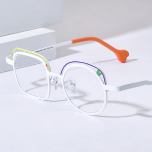 FONEX Titan Gọng kính thời trang nữ thiết kế thương hiệu Retro Kính Tròn Nam cổ điển siêu nhẹ chất lượng cao Nhật Bản kính mắt cho mắt 85868