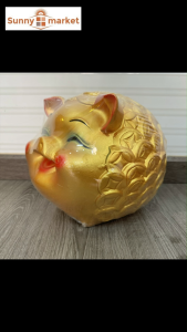 Heo đất kim tiền may mắn cỡ lớn KT 22x20x18 cm Heo đất đồng tiền tài lộc
