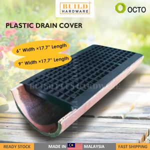 OCTO 6" / 9" x 17.7" Plastic Drain Cover With UV Protection 沟渠盖 Penutup Longkang 6inch / 9inch 水溝蓋