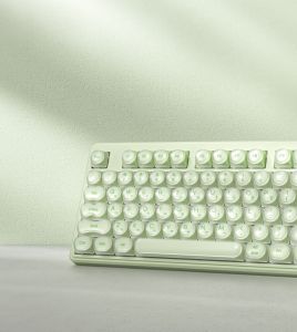 Bàn Phím Cơ Có Dây 87 Phím Hàn Quốc RGB Bán Trong Suốt Dành Cho Nữ Chơi Game Làm Việc Văn Phòng - Bàn Phím Tùy Chỉnh Có Cáp USB