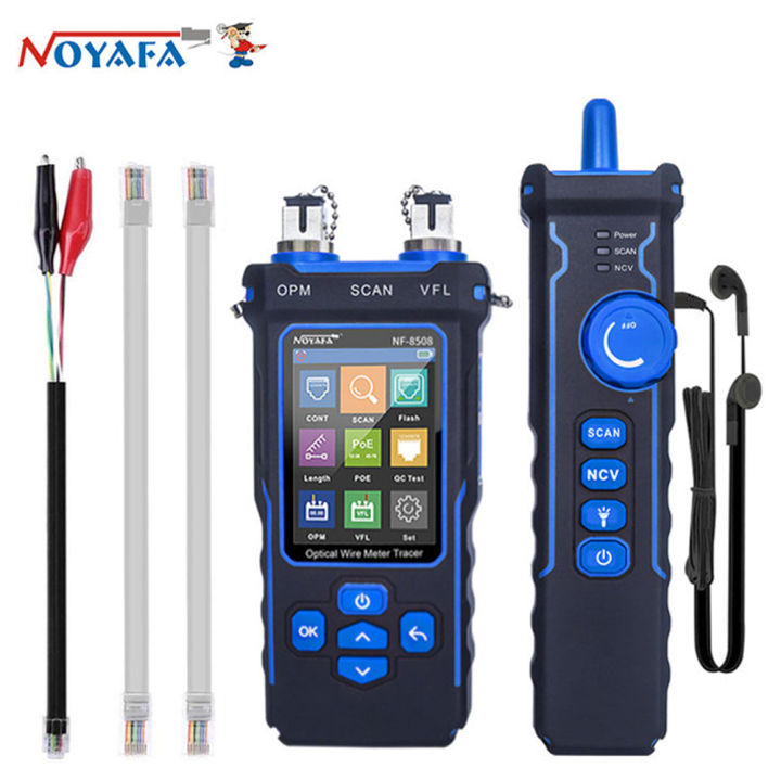 NOYAFA NF-8508 Network Cable Tester LAN Optical Power Meter Tester LCD Display Measure Length Wiremap Tester Cable Tracker