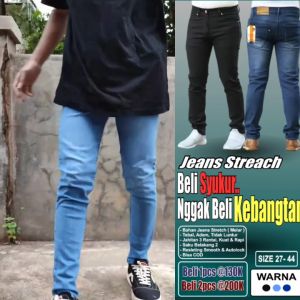 Celana Panjang Jeans Pria Dewasa LMT Orginal Slimfit Denim Promo Lebaran Idul Fitri
