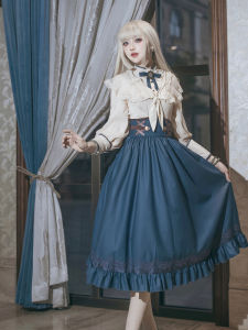 Original Designer Sweet Sad Song Lolita Elegant British Half Skirt Daily Cute Set Polyester Fiber Underwear Fashionable Doll