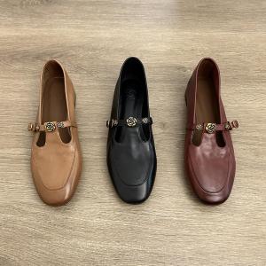 Dannyfrey Korean Style Mary Jane Womens Shoes Spring 2025 New Leather T-Strap Thick Heel Commute round Toe Single Shoes